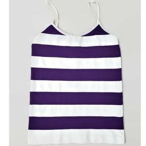 NWT Girls Junior Grip Seamless Tank Tops Size Medium Purple White